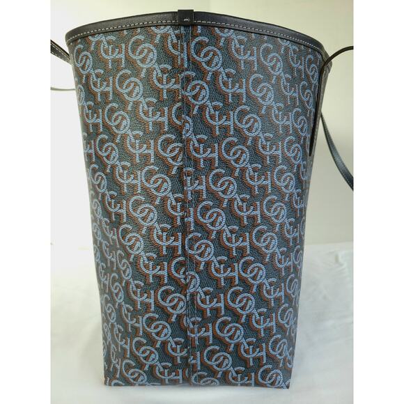 Coach City Tote(CF342) in Navy Blue Monogram Print - Picture 3 of 15